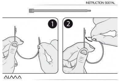 100 Plomben von Sicherheit aus Aluminium. Typ A Armband. Verschlusssystem Feste. Wirtschaftliche, ve