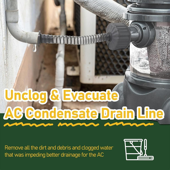 AC-Abflussreinigungswerkzeug – 24-cm-HVAC-Abflussreinigungsadapter | HVAC-Entstopfungs-Nass-VAC-Aufs