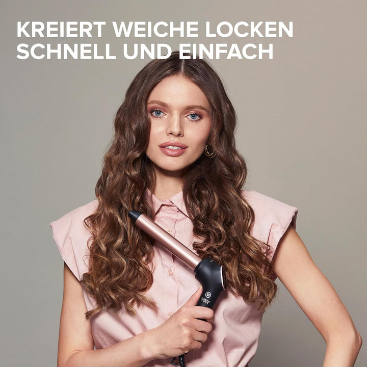 Bellissima Sublime Curls, Lockenstab, 25 mm Durchmesser, Display, 3 Temperaturen, Diamant-Keramik-Be