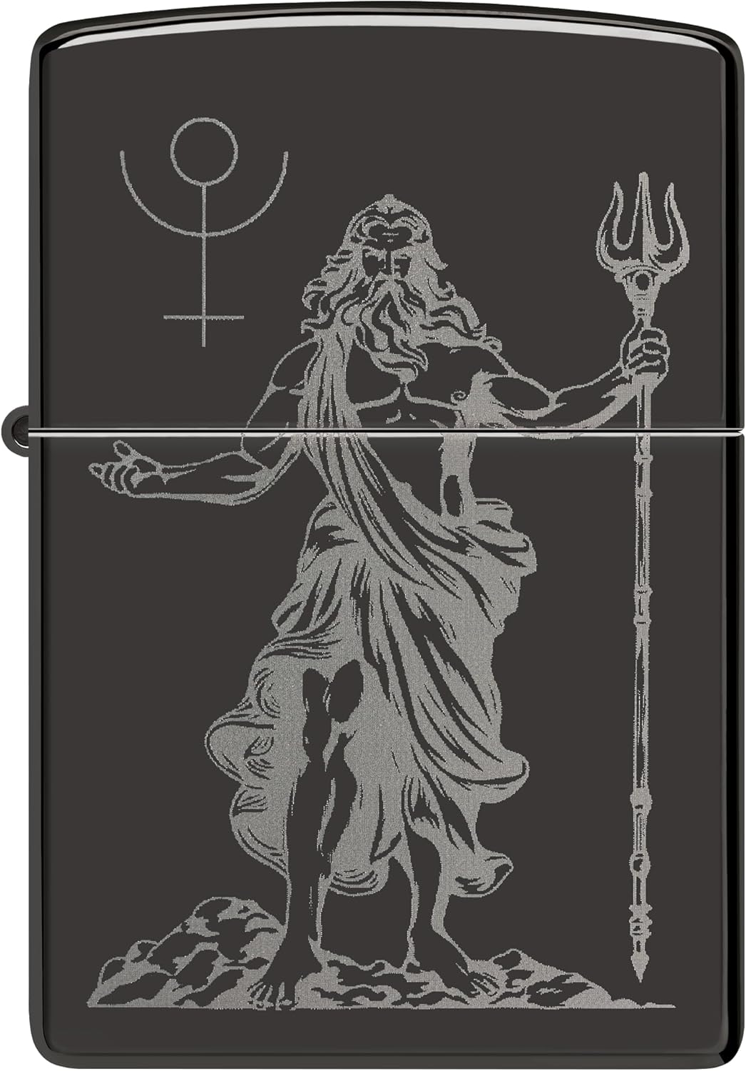 Zippo Sturmfeuerzeug - God Pluto, High Polish Black, Photo Image - Nachfüllbar - Wiederverwendbar -