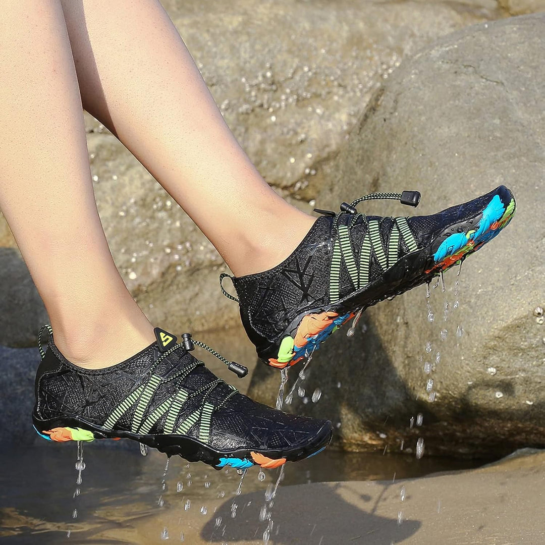 SAGUARO Herren Badeschuhe Damen rutschfeste Sohle Schnell Trocknend Schwimmschuhe 37 EU Graphit, 37