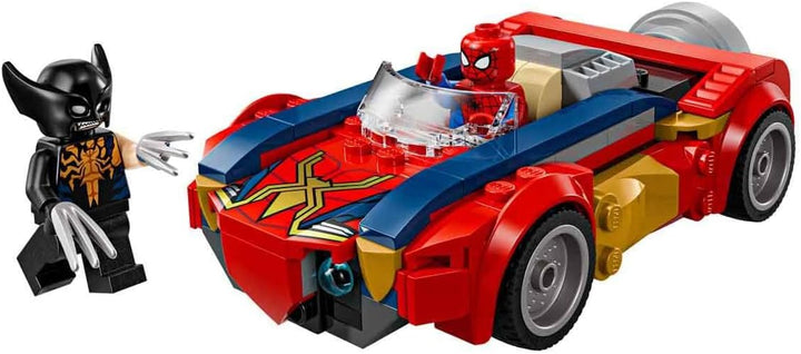 LEGO | Marvel Spider-Man Auto vs. Venomized Wolverine - Superhelden Spielzeug mit Spielzeugauto - Ko