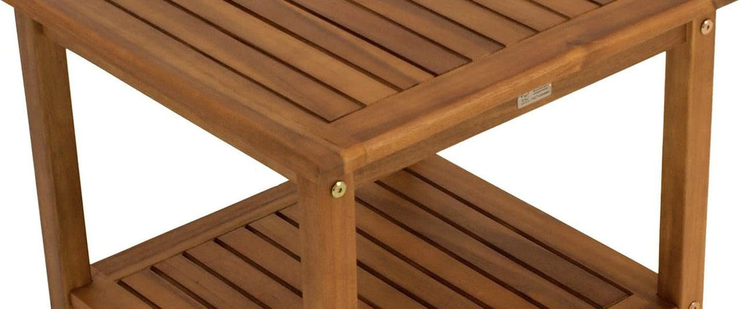 DEGAMO Beistelltisch Gartentisch St. Vincent aus Akazienholz, braun geölt, 50x50cm, FSC®-Zertifizier