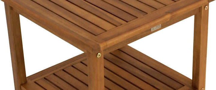 DEGAMO Beistelltisch Gartentisch St. Vincent aus Akazienholz, braun geölt, 50x50cm, FSC®-Zertifizier