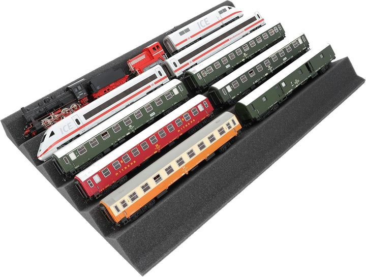 Feldherr EUMEWDA01 Zugliege - Spur H0-5 Fächer für Modelleisenbahn Loks, Waggons und Fahrzeuge, Anza