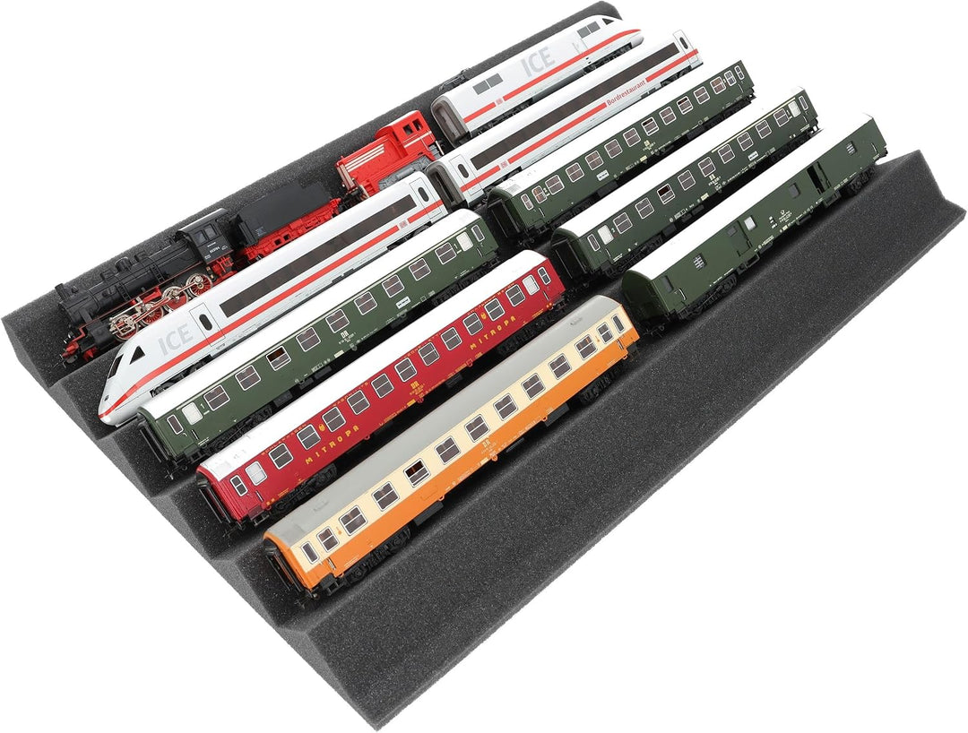 Feldherr EUMEWDA01 Zugliege - Spur H0-5 Fächer für Modelleisenbahn Loks, Waggons und Fahrzeuge, Anza