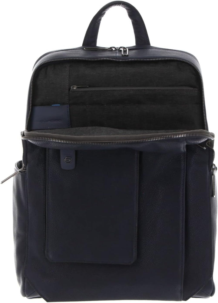 PIQUADRO Tallin Rucksack aus Leder, blau, Taglia unica, Business