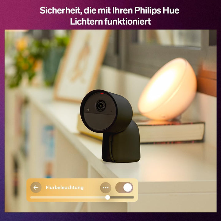 Philips Hue Secure Desktop-Überwachungskamera, Aussenkamera mit 2K-Videoauflösung, Videoüberwachung