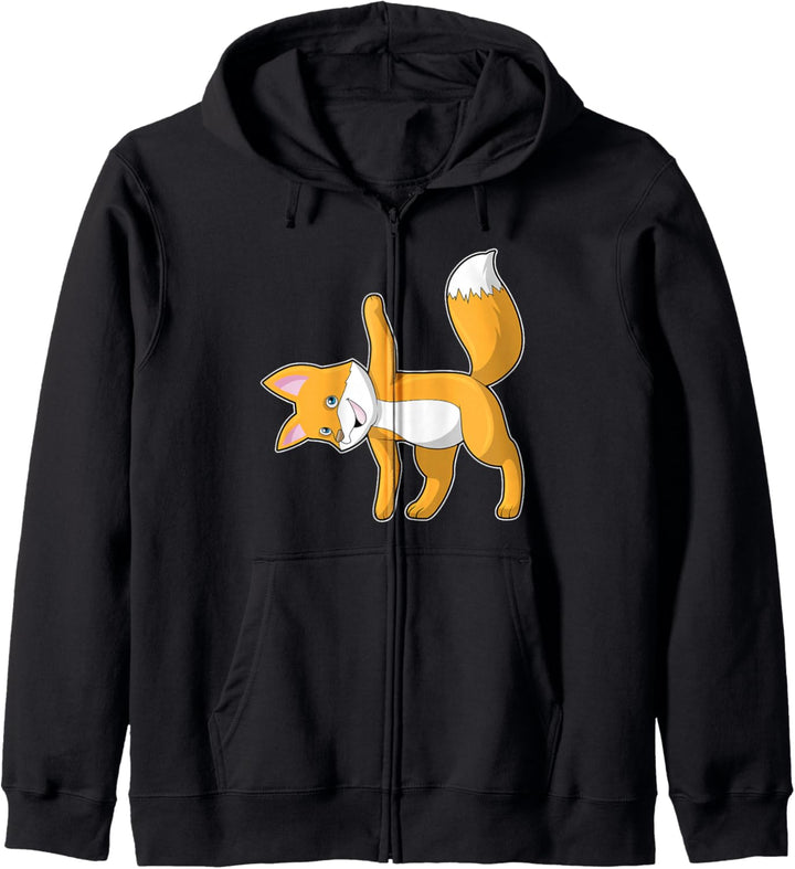 Fuchs Yoga Fitness Sport Kapuzenjacke