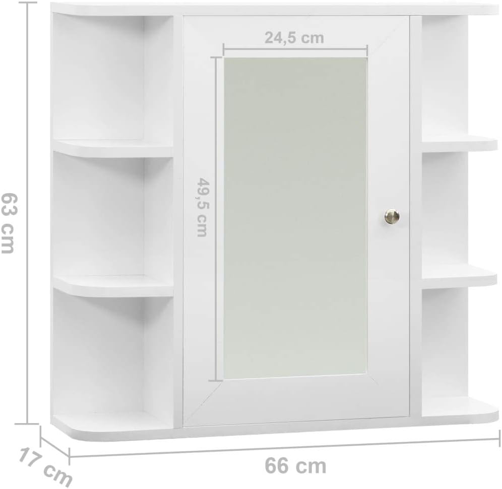 TEWTX7 Spiegelschrank Badezimmerspiegelschrank Badezimmerschrank mit Ablagen Badschrank Schminkschra