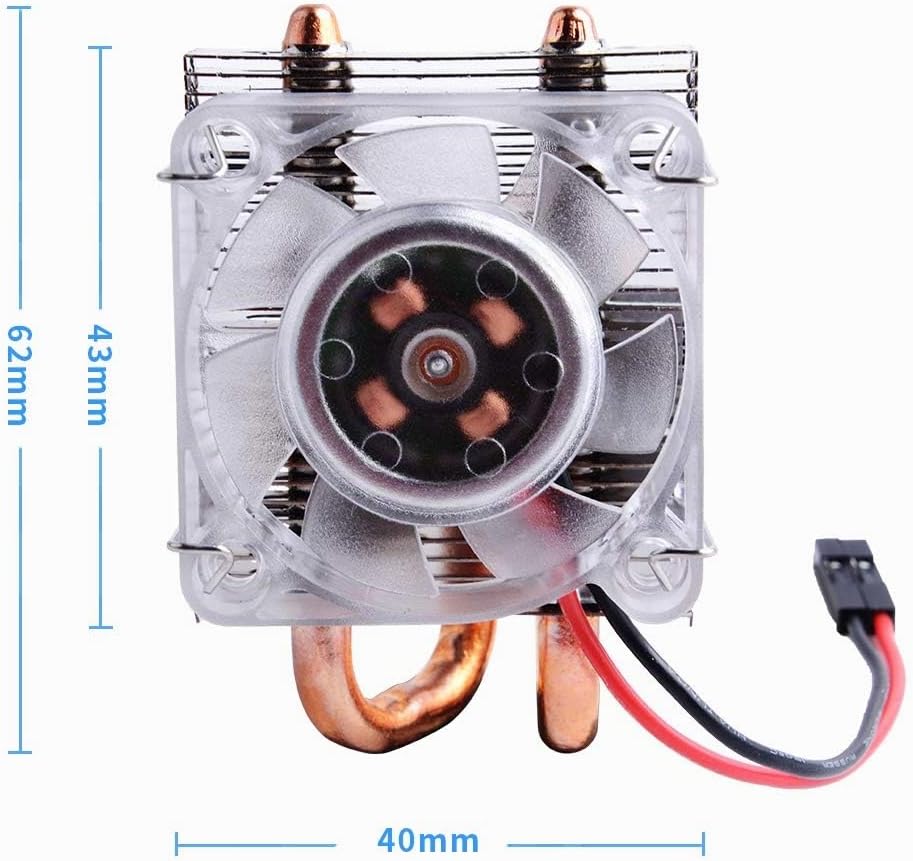 GeeekPi Raspberry Pi Low-Profile CPU Kühler, Raspberry Pi Horizontal Ice Tower Cooler, RGB PWM Cooli