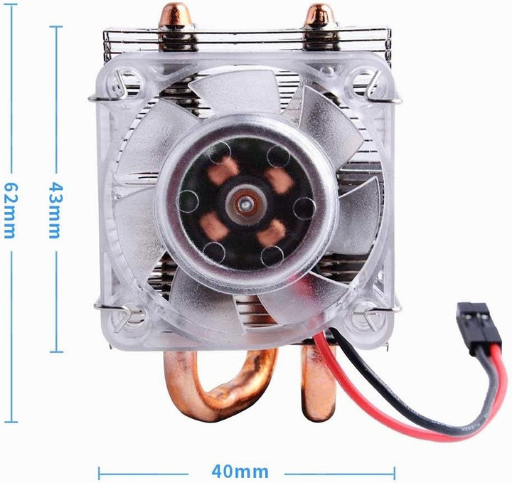 GeeekPi Raspberry Pi Low-Profile CPU Kühler, Raspberry Pi Horizontal Ice Tower Cooler, RGB PWM Cooli