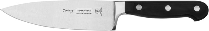 Tramontina Kochmesser CENTURY, 15 cm, Edelstahl DIN 1.4110, schwarz, rostfrei Kochmesser 15 cm, Koch