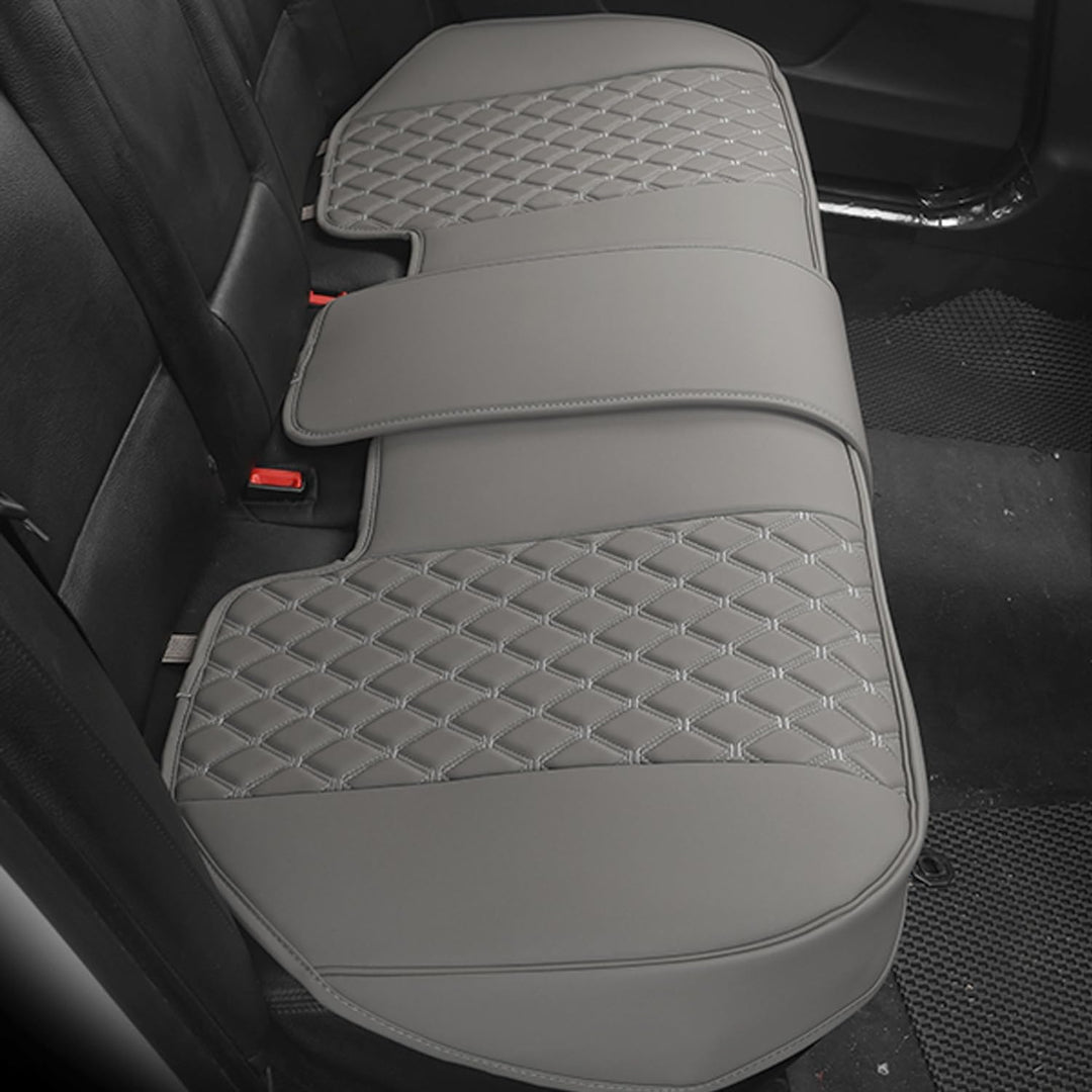 Black Panther PU-Leder Sitzauflage Rückbank Auto, passend für 90% Aller 4-türigen Autos, Raute geste