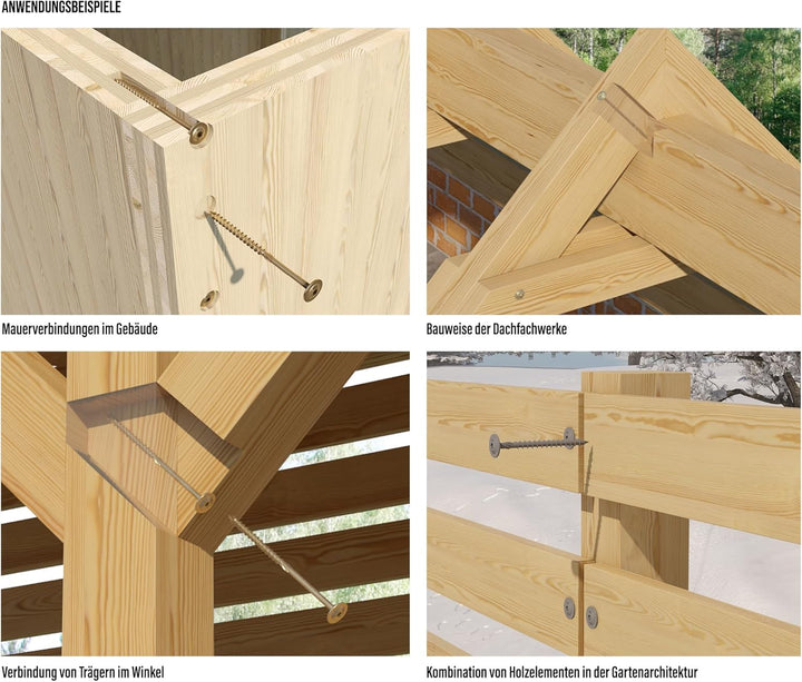 KLIMAS Holzschrauben Torx - Tellerkopfschrauben TX Gelb Schrauben - Flachkopfschrauben Holz - Teller