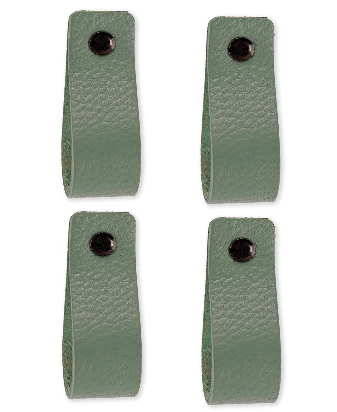 Brute Strength - Ledergriffe für Möbel - Blassgrün - 4 Stück - 16,5 x 2,5 cm - Schrankgriff, Türgrif