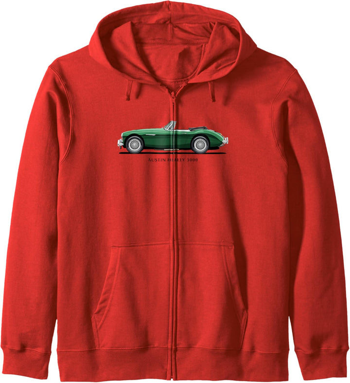 Klassischer britischer Austin Healey 3000 Sportwagen Kapuzenjacke