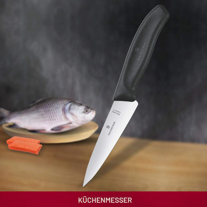 Victorinox Swiss Classic, Profi Tranchiermesser, Extra Scharfe Klinge, gerader Schliff, 12 cm, Kunst