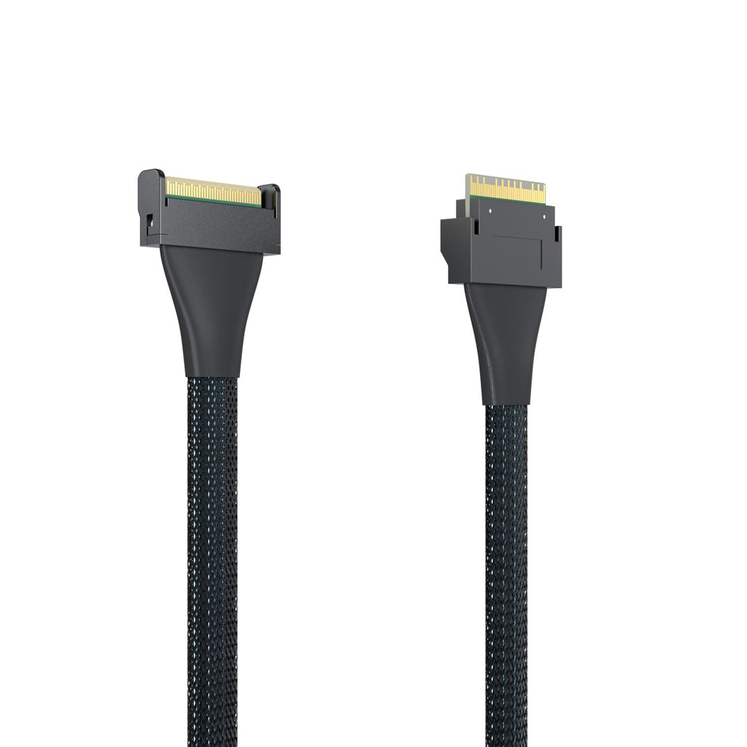 10Gtek SlimSAS SFF-8654 to MCIO SFF-TA-1016 8i Cable, Mini Cool Edge IO, Straight, PCIe4.0, 85-ohm,