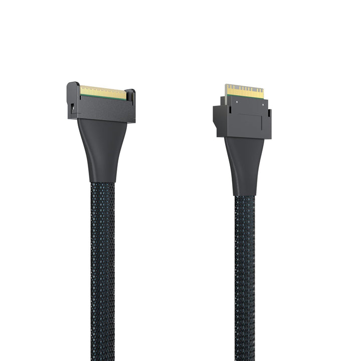 10Gtek SlimSAS SFF-8654 to MCIO SFF-TA-1016 8i Cable, Mini Cool Edge IO, Straight, PCIe4.0, 85-ohm,