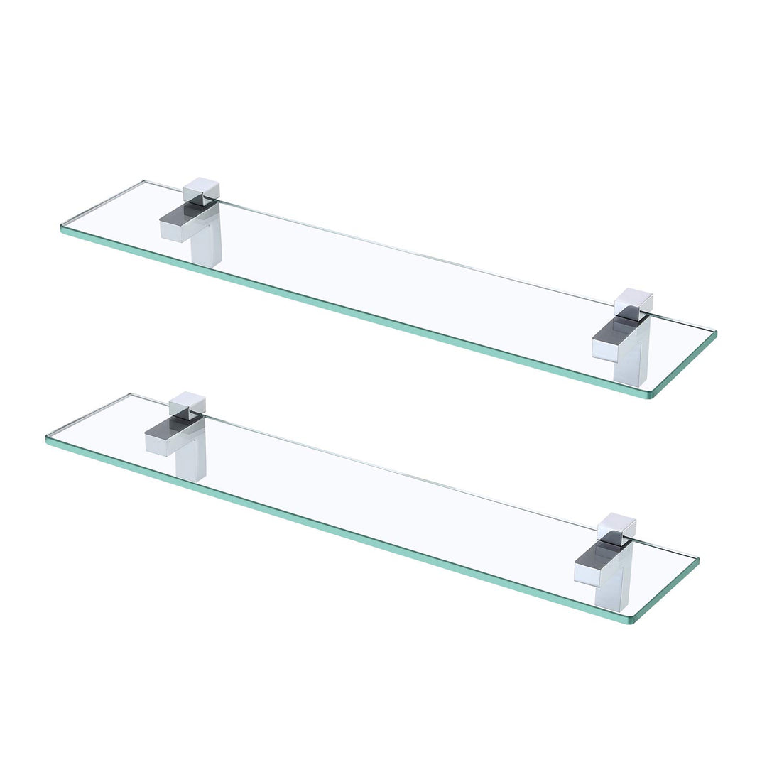 KES Duschablage Glas Glasregal Glasablage für Badezimmer Wandregal 8mm Hartglas Ablage Dusche Badreg