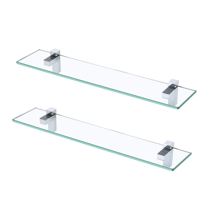 KES Duschablage Glas Glasregal Glasablage für Badezimmer Wandregal 8mm Hartglas Ablage Dusche Badreg
