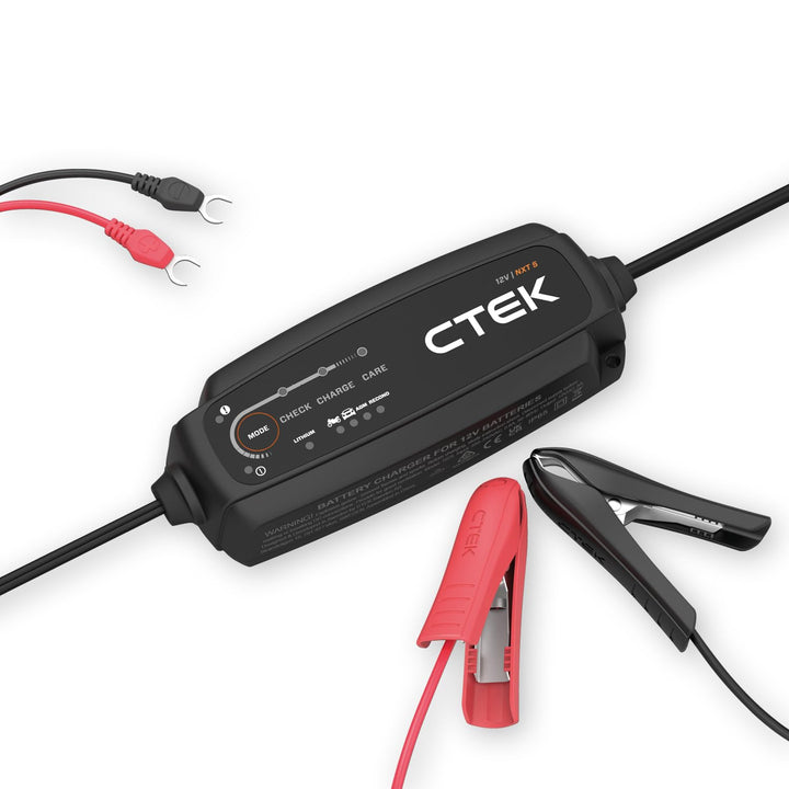 CTEK NXT 5 Smart-Batterieladegerät 12 V, 5 A, kompatibel mit Blei-Säure- und Lithium-Batterien, Reko