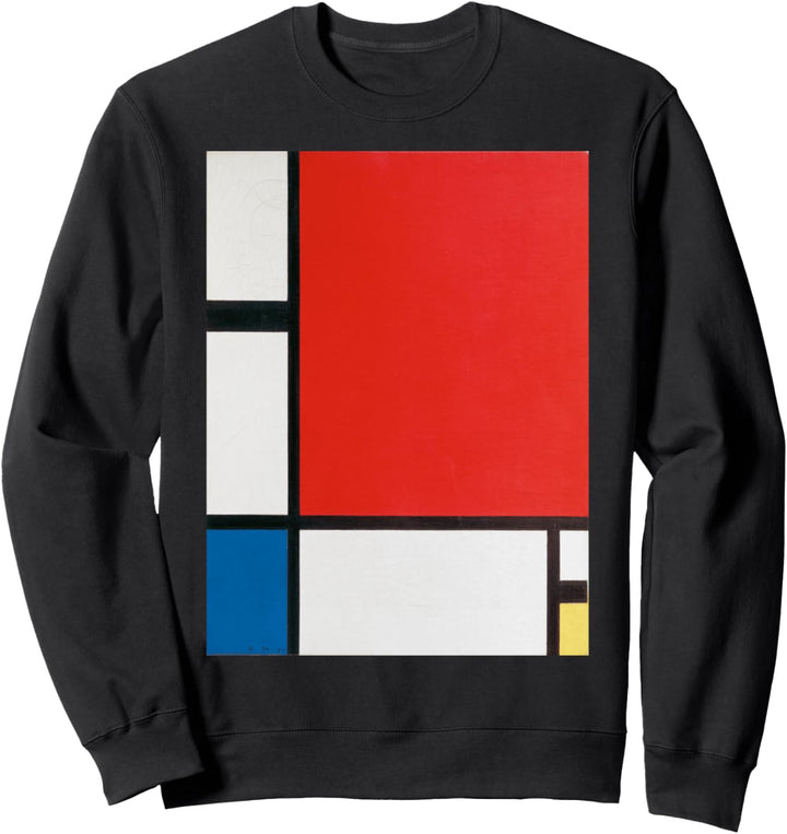Composition with Red Blue and Yellow Sweatshirt