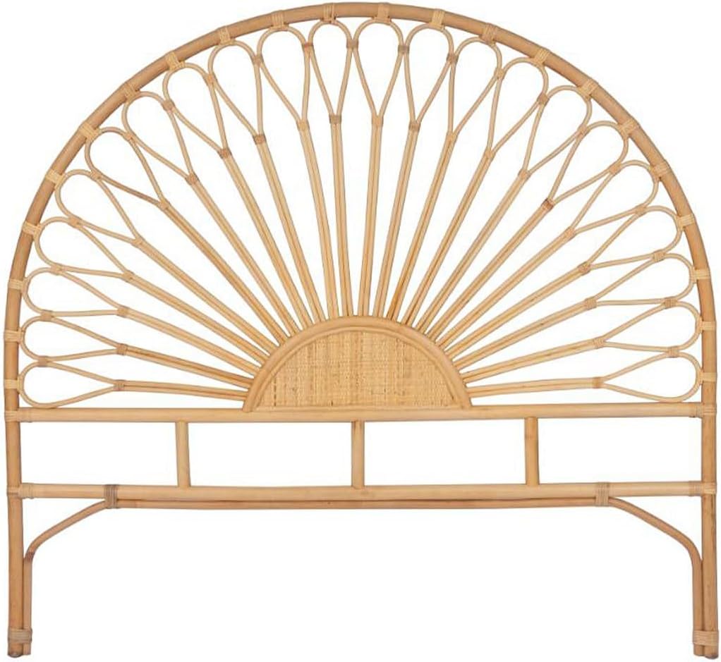Vente-unique - Bettkopfteil - Rattan - 140 cm - Naturfarben - SOLIA