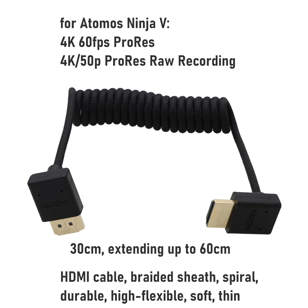 HangTon HDMI 8K 4K Kabel für PC TV PS5 Xbox, ATOMOS Ninja V Shinobi, Sony A9III A7RV A7M4 FX3 FX30 F