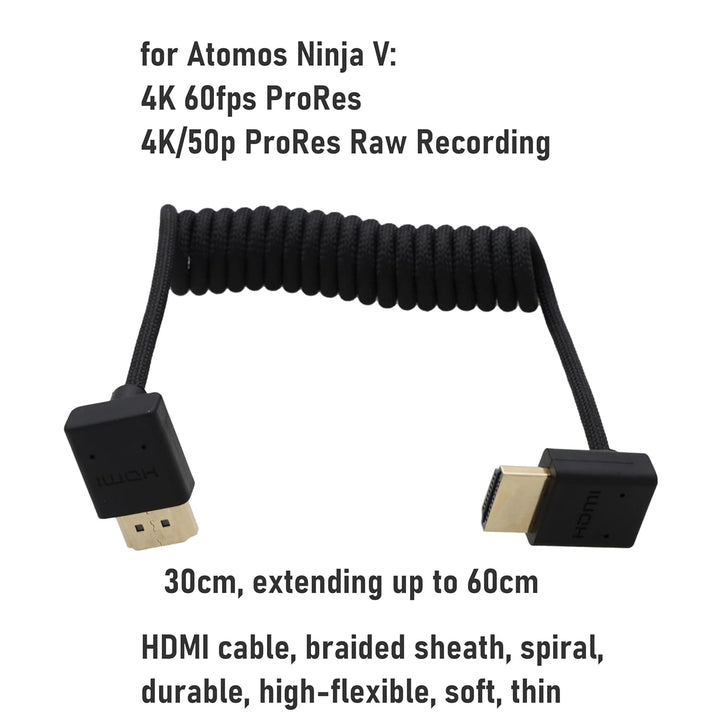 HangTon HDMI 8K 4K Kabel für PC TV PS5 Xbox, ATOMOS Ninja V Shinobi, Sony A9III A7RV A7M4 FX3 FX30 F
