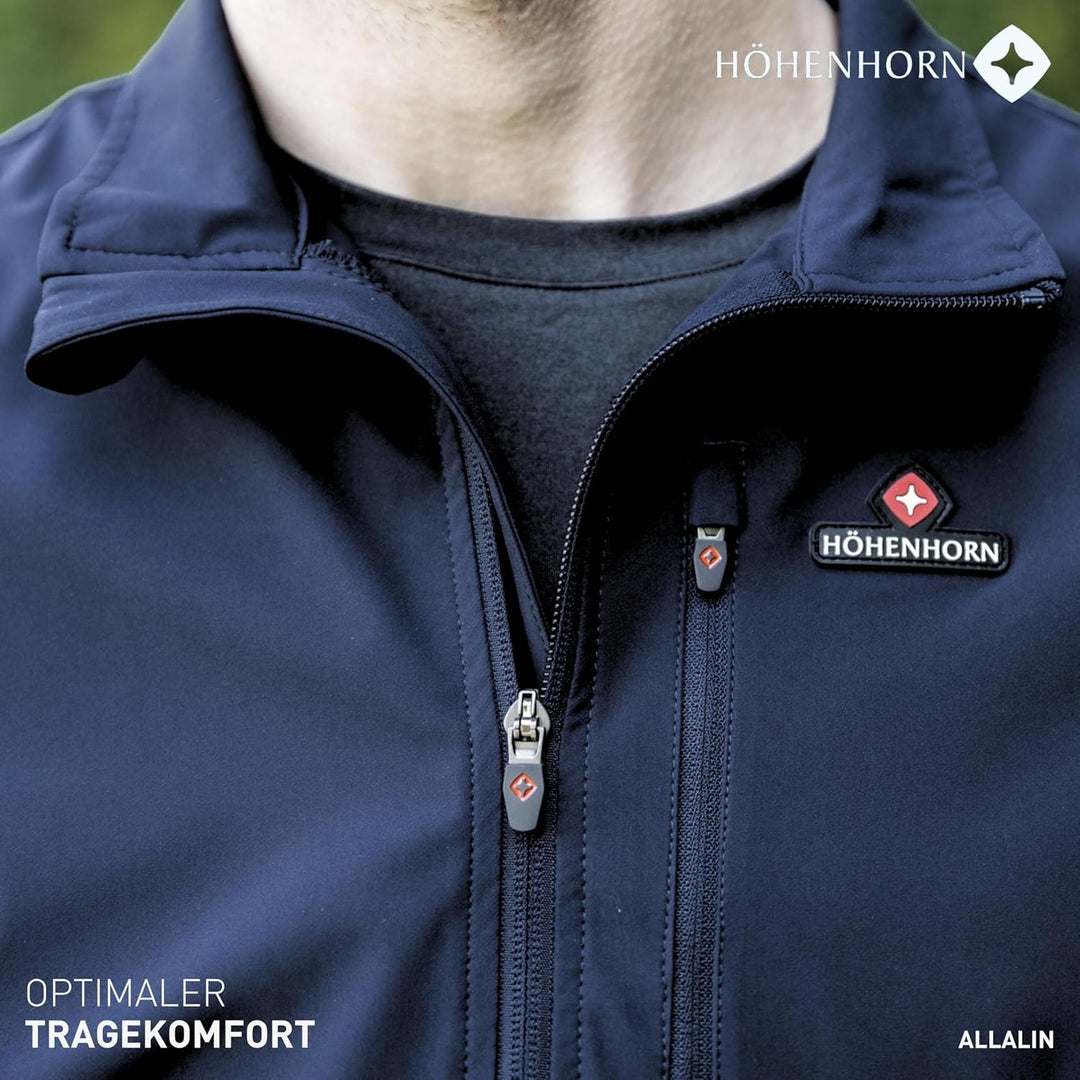 Höhenhorn Allalin Herren leichte Weste Softshell Outdoor Jogging Softshellweste Jacke L Dunkelblau,
