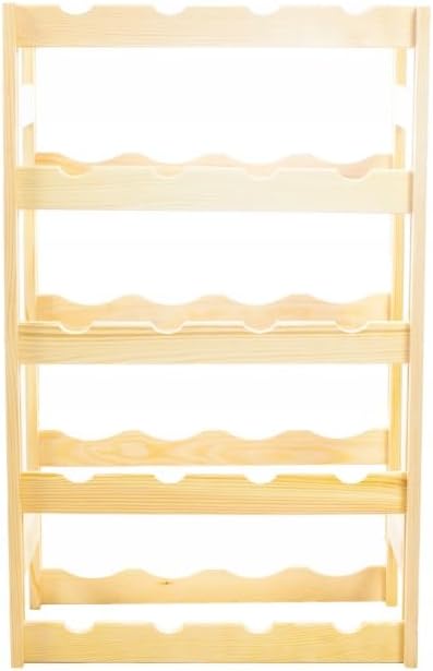 Weinregal Holz 20 Flaschen Natur 44x70x25 cm Wine Rack Regal Flaschenregal Weinflaschenregal Getränk
