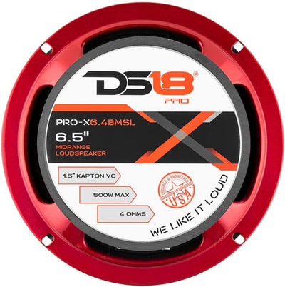 1 MIDRANGE DS18 PRO-X6.4BMSL Lautsprecher 16,5 cm 165 mm 6,5" Durchmesser 250 Watt RMS und 500 Watt