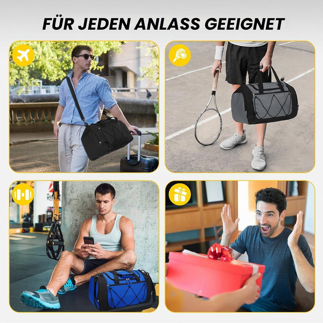 Vorspack 21 Inches Gross Sporttasche Herren Damen – 41L Gym Bag mit Schuhfach Leichte Gym Tasche für