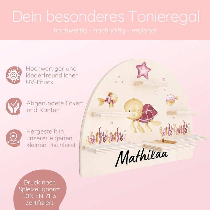 personalisiertes Tonie Regal für Kinderzimmer - Magnetisches Toniebox Regal für Toniebox1 & 2 Plus F