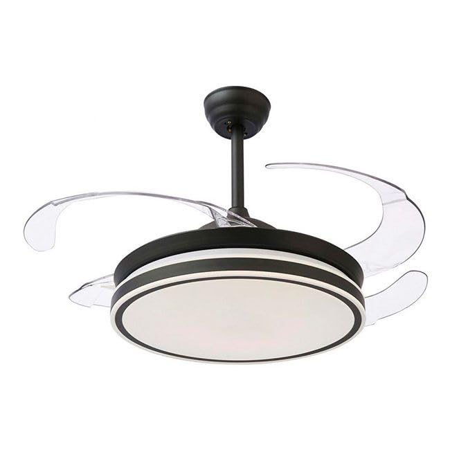 BEL AIR HOME Asgard Deckenventilator, leiser DC-Motor, ausklappbare Flügel, 108 cm, LED-Licht, 36 W,