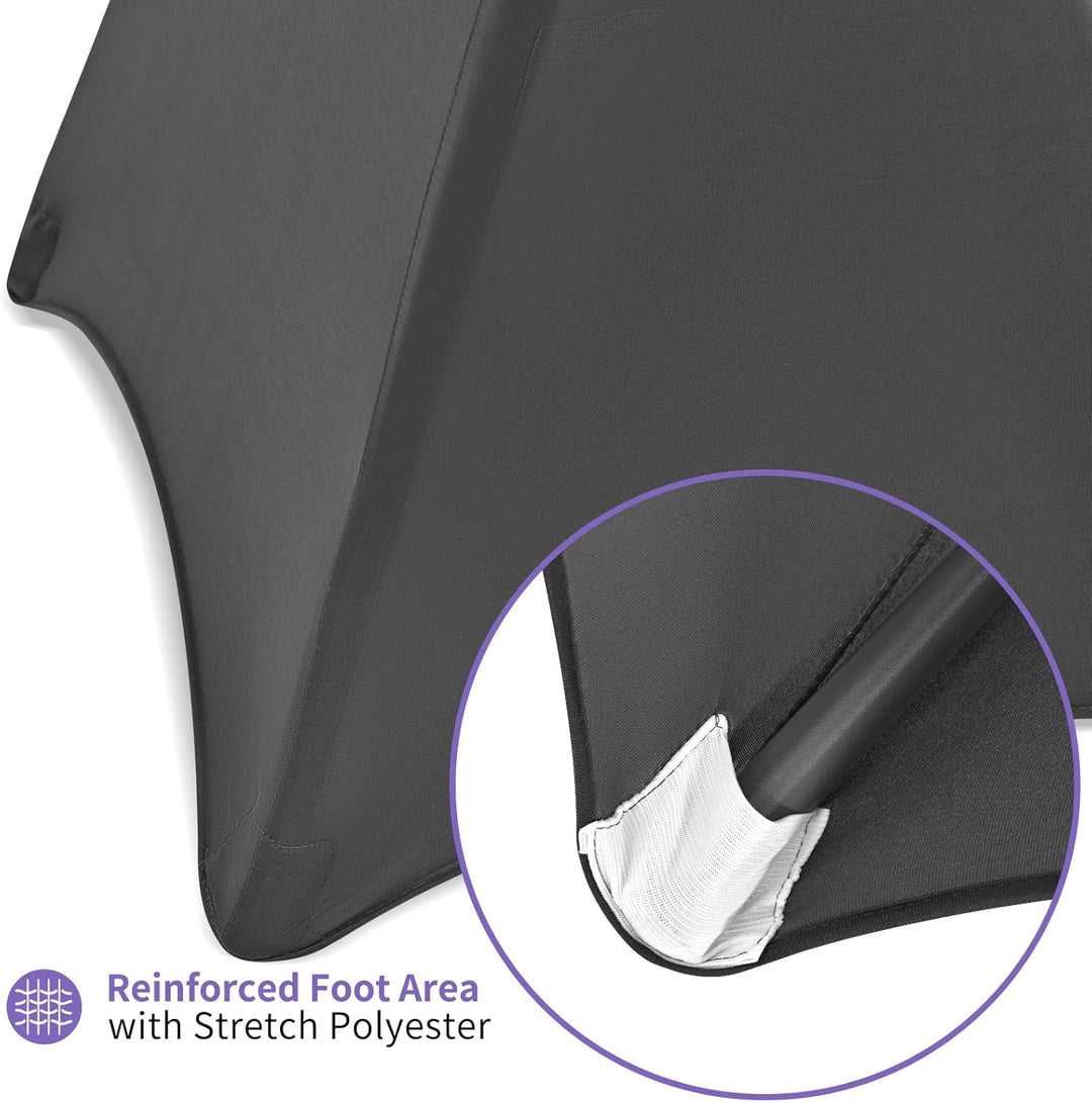 Showgeous 6er-Set Stretch Stehtisch Husse für Bistrotisch Ø 60-65 cm,Hussen Stehtische Dunkelgrau 60