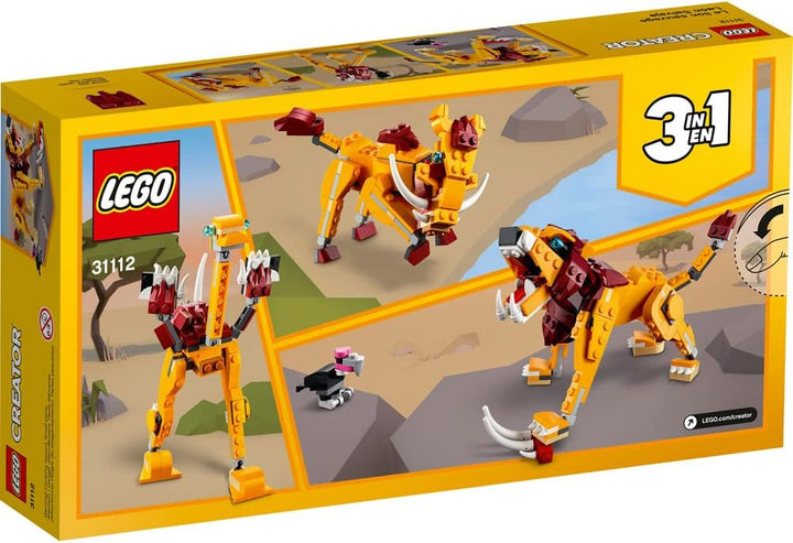 LEGO Creator 3in1 Wild Lion 31112 3in1 Toy Building Kit Featuring Animal Toys for Kids, New 2021 (22