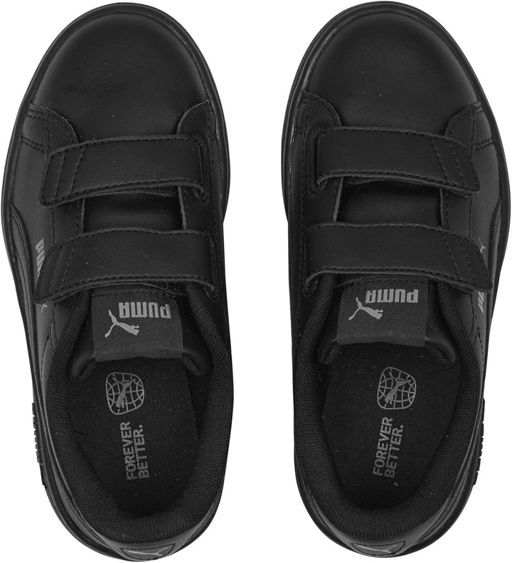 PUMA Unisex Smash 3.0 L V PsSneaker 34 EU Puma Black Shadow Gray, 34 EU Puma Black Shadow Gray