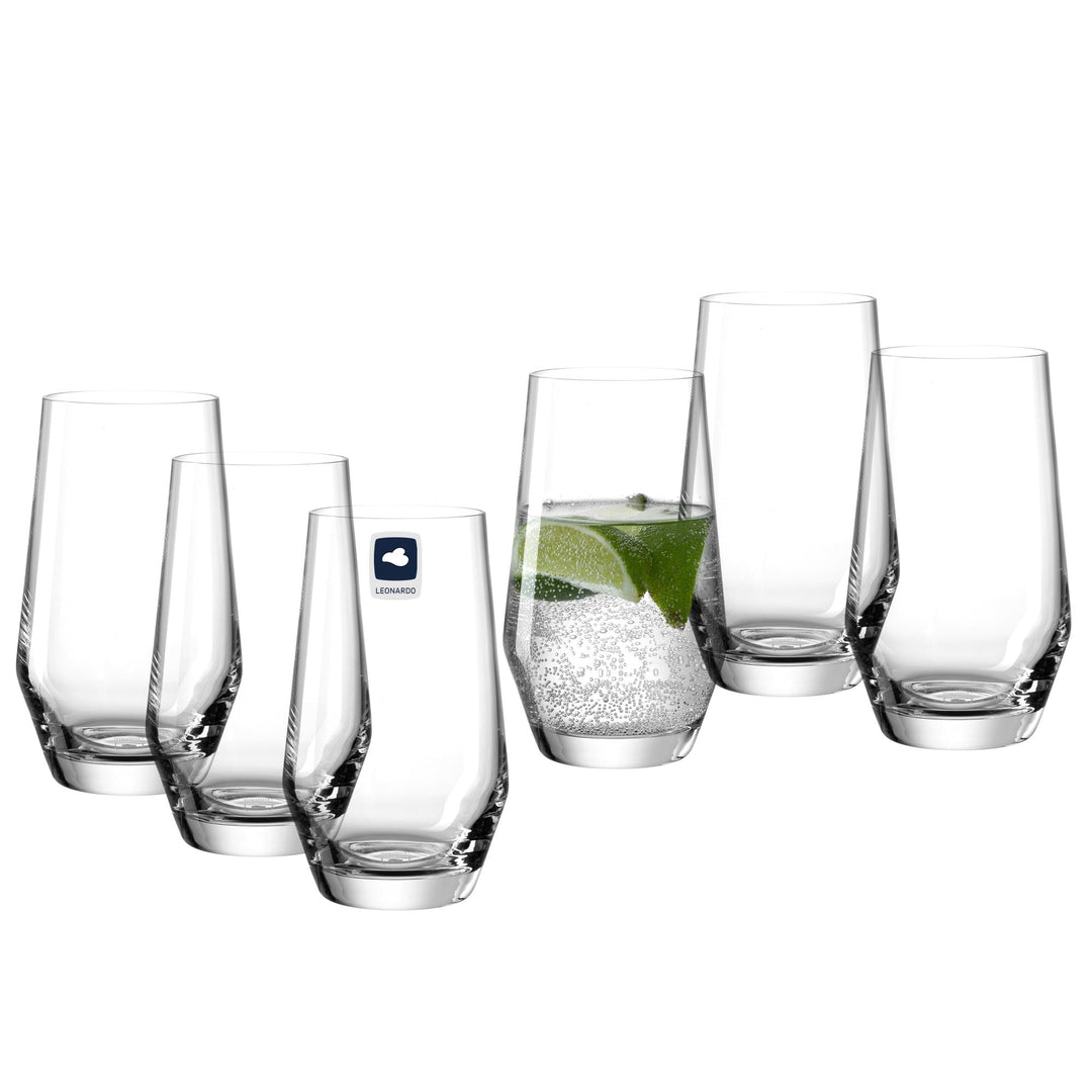 LEONARDO HOME Trinkgläser PUCCINI (6er Set) • Zeitlose Wassergläser (365 ml) • Spülmaschinenfest & L