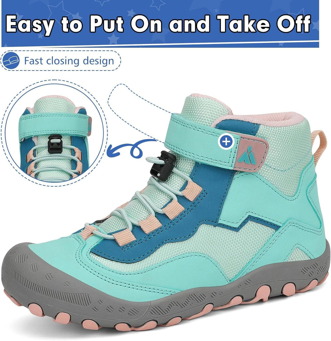 Mishansha Kinder Wanderschuhe rutschfest Trekkingschuhe Jungen Atmungsaktiv Outdoor Walkingschuhe Gr