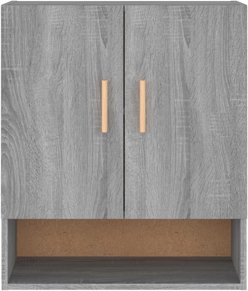 vidaXL Wandschrank Hängeschrank Bücherschrank Mehrzweckschrank Lagerschrank Schrank Wohnzimmer Grau