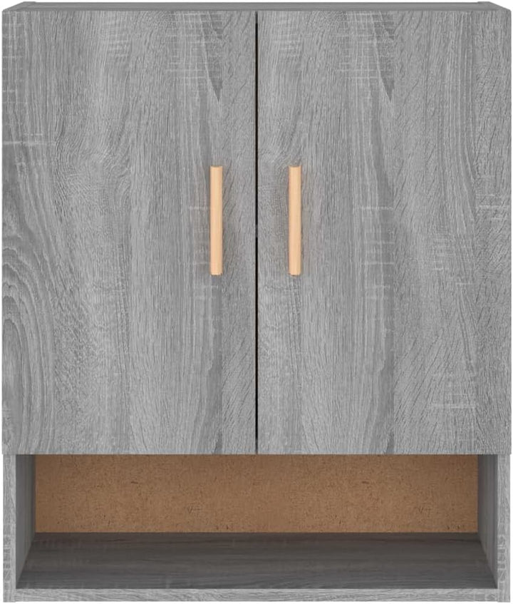 vidaXL Wandschrank Hängeschrank Bücherschrank Mehrzweckschrank Lagerschrank Schrank Wohnzimmer Grau