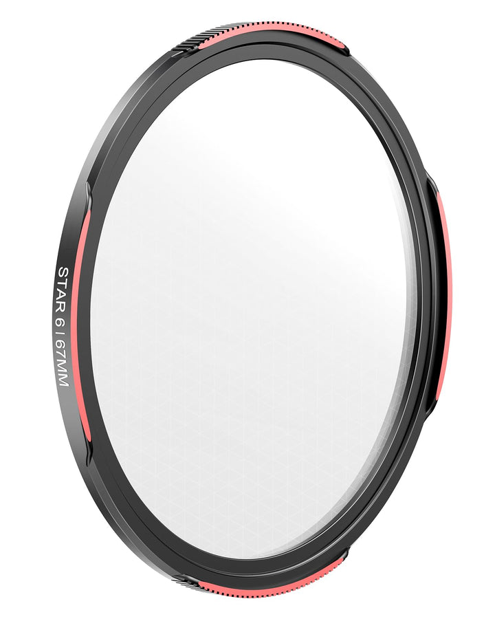 TELESIN 67mm 6 Points Star Hnady Telefonobjektiv-Filter, DSLR-Kameraobjektiv, Mehrschichtiges Nano-v