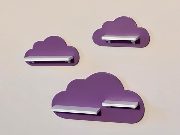 3er Wolken-Set passend/Kompatibel für die Toniebox Toniefiguren (Lila), Lila