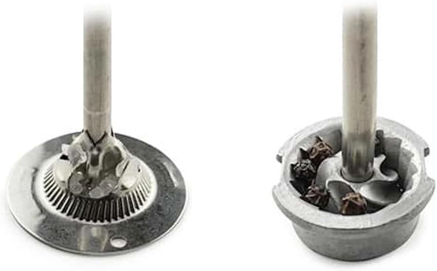 Salz- und Pfeffermühlen-Set, schwarz und weiss lackiert, 18cm