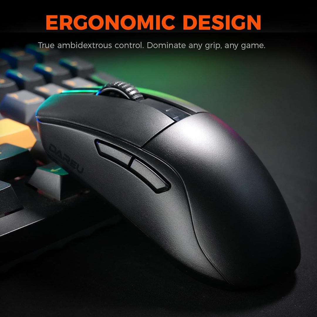 DAREU A950GM 60g Ultralight Gaming Mouse, PixArt PAW3395 Gaming Sensor, 100 Millionen HUANO Gaming M