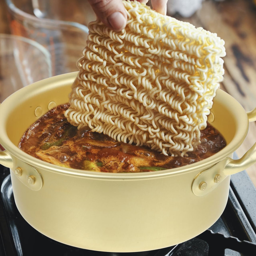 ABOOFAN Aluminium Ramen Topf 8.07In Mit Doppelgriff Und Löffel – Leichter Instant-Nudeltopf Für Camp