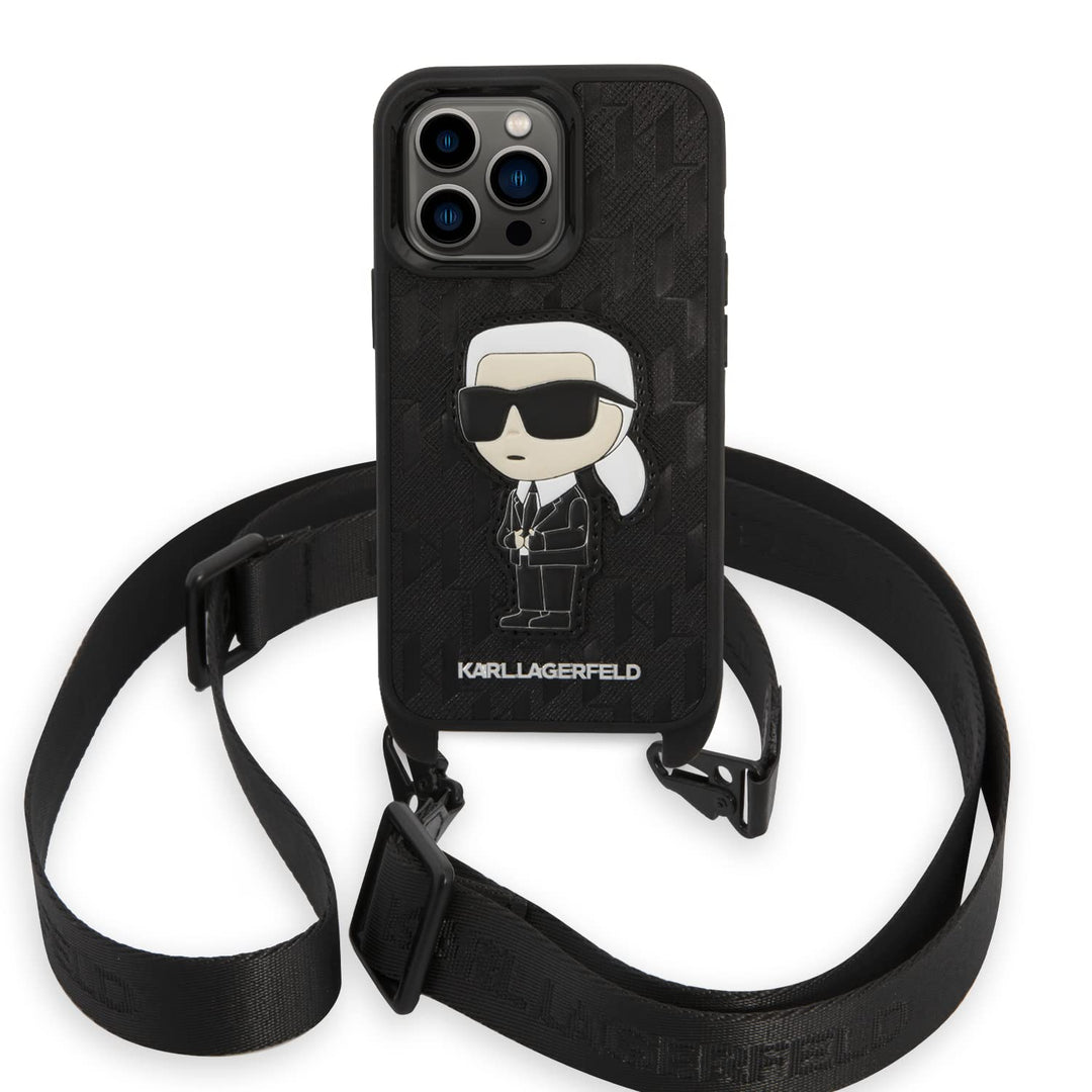 KARL LAGERFELD KLHCP14LSTKMK Hülle für iPhone 14 Pro 6,1" Schwarz hardcase Monog